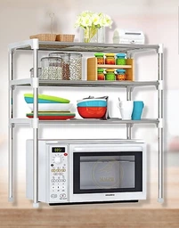 Телескопическая полка Kitchen для микроволновки 50 х 26 х 4 см Белый (IS33) фото от покупателей 3