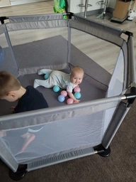 Дитячий манеж Kids Розовий з трубок із нержавіючої сталі тканина Оксфорд 210D фото від покупців 2