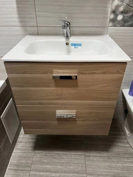 Тумба подвесная ROCA Victoria A855851806 с умывальником 100 см белая фото от покупателей 3