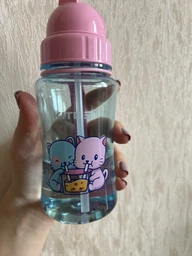 Пляшечка для води Kite Cats 350 мл Блакитна (K23-399-1) фото від покупців 1