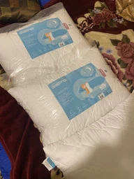 Подушка для сна Sleepingg Антиаллергенное волокно 50х70 см Стеганный чехол со стежкой и молнией Белая (4820182650093) фото от покупателей 8