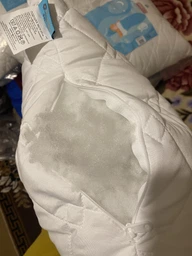 Подушка для сна Sleepingg Антиаллергенное волокно 50х70 см Стеганный чехол со стежкой и молнией Белая (4820182650093) фото от покупателей 6