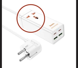 Подовжувач мережевий HOCO AC10A USB Type-C 65W Black