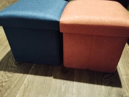 Тумба-пуф розкладний Stenson R88093 25*25*24см orange фото від покупців 2