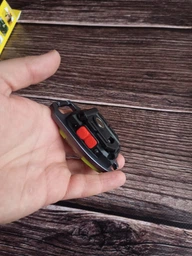 Аккумуляторный туристический аварийный фонарик брелок 3в1, с USB-зарядкой, магнитном и карабином CB-2209 Желтый