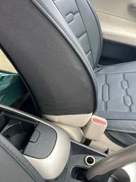Авточехлы с эко кожы для MITSUBISHI Colt 2004>2012 Pok-ter Desing Leather с серой вставкой фото от покупателей 16