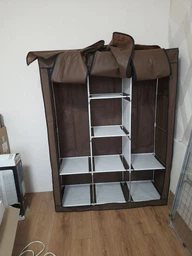 Складной каркасный тканевый текстильный шкаф на 3 секции Storage Wardrobe 88130 Синий (N-14)