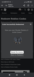 Roblox: Knife Crown - Murder Mystery 2 фото от покупателей 4