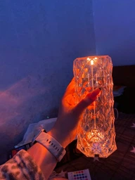 Аккумуляторная настольная лампа ночник с пультом Crystal Rose Роза RGB 1W светильник сенсорный 16 цветов фото от покупателей 1