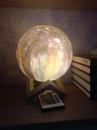Нічник у вигляді Місяця 3D Moon Light USB+ пульт 16 режимів (SH778072)