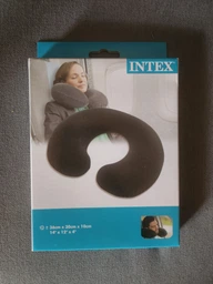 Надувная Подушка-подголовник для путешествий Intex 68675 надувная подушка 36 x 30 x 10 см фото от покупателей 4