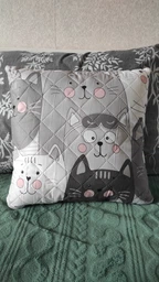 Подушка декоративная Руно Grey Cat антиаллергенное волокно 40х40 см (Р311.52_Grey Cat) фото от покупателей 13