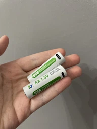 Аккумуляторные батарейки аа пальчиковые емкостью 2000 mah 3000 mWh напряжением 1.5 V с разъемом USB Type-C Li-ion 2шт литий-ионный аккумулятор перезаряжаемый многоразовый фото от покупателей 3