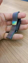 Металлический ремешок миланское плетение MRK Milano с магнитной застежкой для Mi Smart Band 8/9/10 графит (mrk3497) фото от покупателей 3