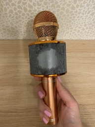 Бездротовий Bluetooth мікрофон для караоке, що змінює голос WSTER WS-858 Рожеве Золото
