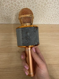 Бездротовий Bluetooth мікрофон для караоке, що змінює голос WSTER WS-858 Рожеве Золото фото від покупців 4