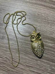 Жіночі фігурні флешки Dinosaur Driver 32Gb Crystal owl Сова Gold