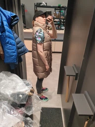 Теплый жилет удлиненный женский 4F Vest F076 4FAW23TVESF076-82S XS Бежевый (5904698481286)