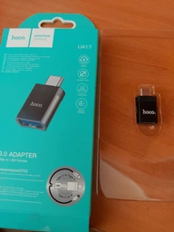 Перехідник адаптер Type-C на USB female adapter HOCO (4A, USB3.0 OTG). Black