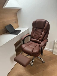 Крісло керівника з підставкою для ніг VIRGO X9 Brown фото від покупців 18