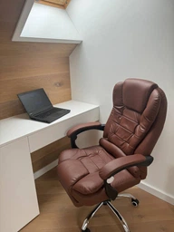Крісло керівника з підставкою для ніг VIRGO X9 Brown фото від покупців 15