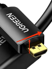 Кабель перехідник Ugreen Micro HDMI штекер - HDMI 2.0 роз'єм 4K/60 Гц у PVC обплетенні, 22 см, чорний (97461493)