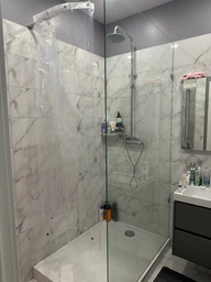 Штора для ванної кімнати GLASSY. Розмір 180х180, матеріал PEVA з кільцями 12 шт фото от покупателей 1