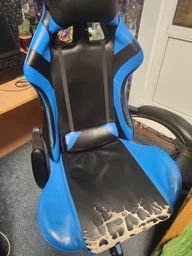 Крісло комп'ютерне ігрове або для офісу Pro Gamer Jaguar Чорне з синім