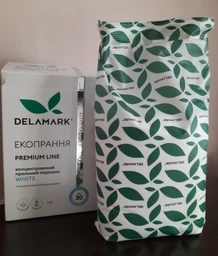 Концентрований безфосфатний пральний порошок Delamark Premium Line White з ефектом кондиціонера 1 кг (4820152330956) фото від покупців 3