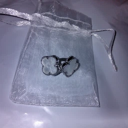 Серьги Fashion Jewelry белый клевер английский замок серебристый цвет (SVS) фото от покупателей 1