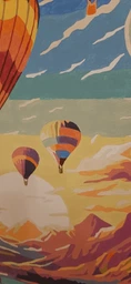 Набор для росписи по номерам Ideyka Полет на воздушном шаре 40х50 см (KHO2897) фото от покупателей 5