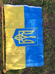 Флаг Украины с гербом ручной 140х90 см украинский национальный флаг Украины Kayfovo K140-90-1 фото от покупателей 5