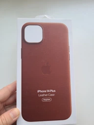 Чохол шкіряний протиударний Leather Case with MagSafe для Apple Iphone 14 Plus (6.7") Brown