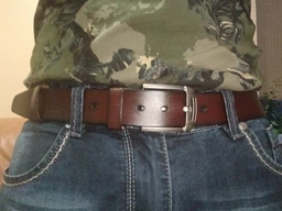 Ремень мужской из натуральной кожи Vintage leather-20314 115 см Черный
