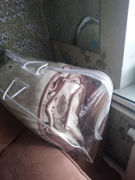 Ковдра на овчині Casablanket Відкрите хутро з мікрофиброю 200х210см Коричнево-білий