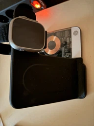 Складная беспроводная зарядка док станция на айфон apple iphone часы iwatch эпл вотч наушники airpods 3 в 1 23W QINETIQ B32 с подсветкой с адаптером фото от покупателей 1