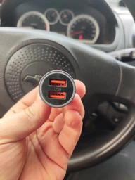 Автомобільний зарядний пристрій Baseus Golden Contactor Max Dual Fast Charger U+C 60 W Dark Gray (YM1518) фото від покупців 3