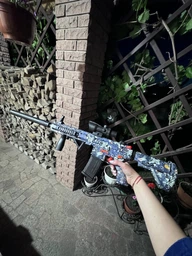 Дитячий Автомат M4A1 (M4 Viper,M416) акумуляторний на орбізах (гелеві кульки) + Глушник + Оптика + Магазини (Spaceman) Білий (423733611) фото від покупців 3