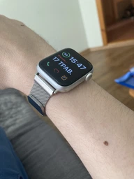 Металевий ремінець Milanese Loop Band для Apple Watch 38/40/41 mm Silver фото від покупців 5