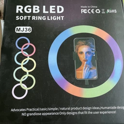 Кольцевая светодиодная лампа 36 см Led RGB для селфи фото от покупателей 5