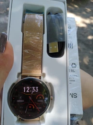 Смарт-годинник Lige YK02 GOLD з тонометром, пульсоксиметром, дзвінки AMOLED екран, 2 ремінці