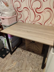 Стол письменный Кнап 2 Ferrum-decor 750x1000x700 Черный металл ДСП Дуб Сонома 16 мм (KNAP2028) фото от покупателей 2