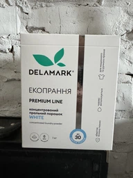 Концентрований безфосфатний пральний порошок Delamark Premium Line White з ефектом кондиціонера 1 кг (4820152330956) фото від покупців 1