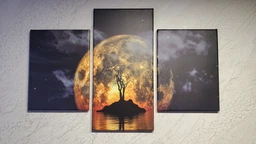 Модульна картина із трьох частин Moon tree 96x60 см (MK322030)