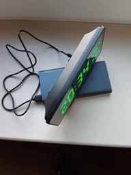 Настільний годинник дзеркальний дисплей Led Mirror Clock (VST 888Y) Зелене підсвічування фото від покупців 3