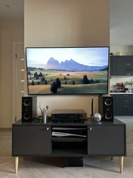Тумба под телевизор на ножках Idomlund TV 140x54,8x38 см Антрацит
