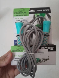 Скакалка Power Play 4206 2.75 м, Grey/Yellow