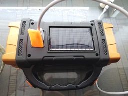 Акумуляторний переносний ліхтар на сонячній батареї HB-2678-25W+2COB з Powerbank, панель, USB зарядка (31466) фото від покупців 6