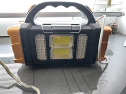 Акумуляторний переносний ліхтар на сонячній батареї HB-2678-25W+2COB з Powerbank, панель, USB зарядка (31466) фото від покупців 5
