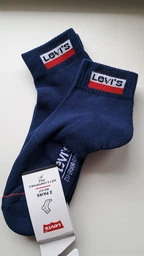 Набор мужских носков коротких хлопковых Levi`s Mid Cut Sportswear Logo Socks 2 Pack 902011001-198 39-42 2 пары Синий (8718824835020)